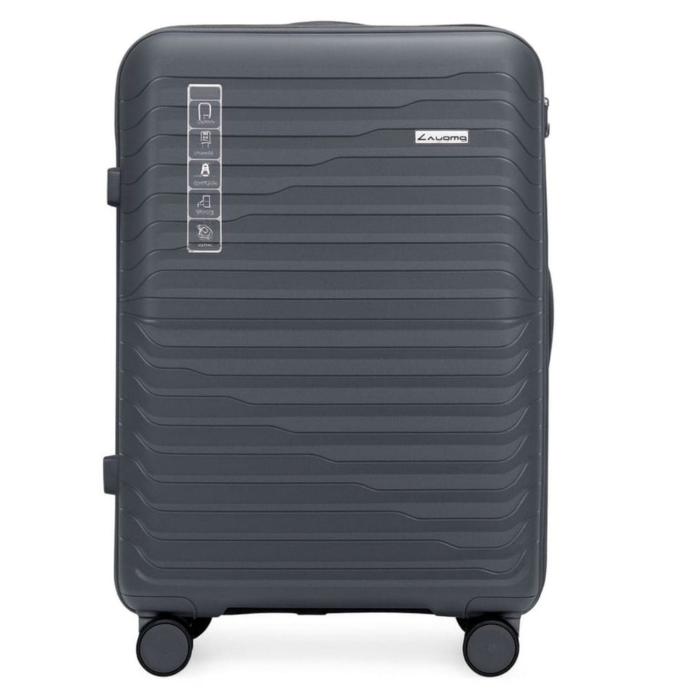 Mala Grande 32kg Viagem em Polipropileno Anti Impacto Zíper Anti Furto Rodas 360º - Portland - Allabard