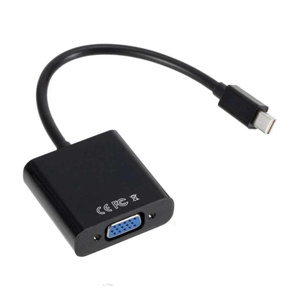 Cabo Adaptador Conversor Mini DisplayPort para VGA - 15cm (Mini DisplayPort M X VGA F) - JC-CB-MVGA
