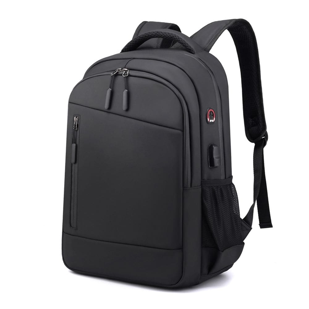 Mochila impermeável para laptop 39L com porta USB preta 44x31x5cm