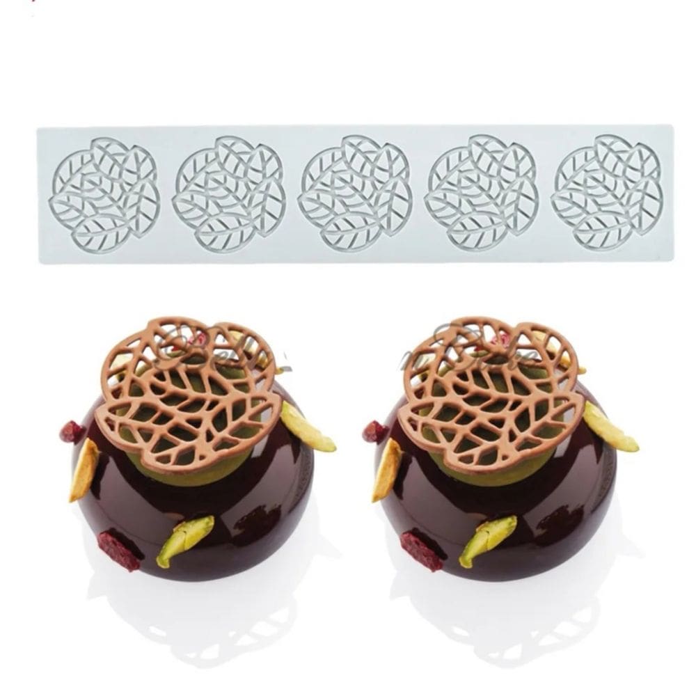 Folha de pastelaria de renda com molde de silicone para decoração