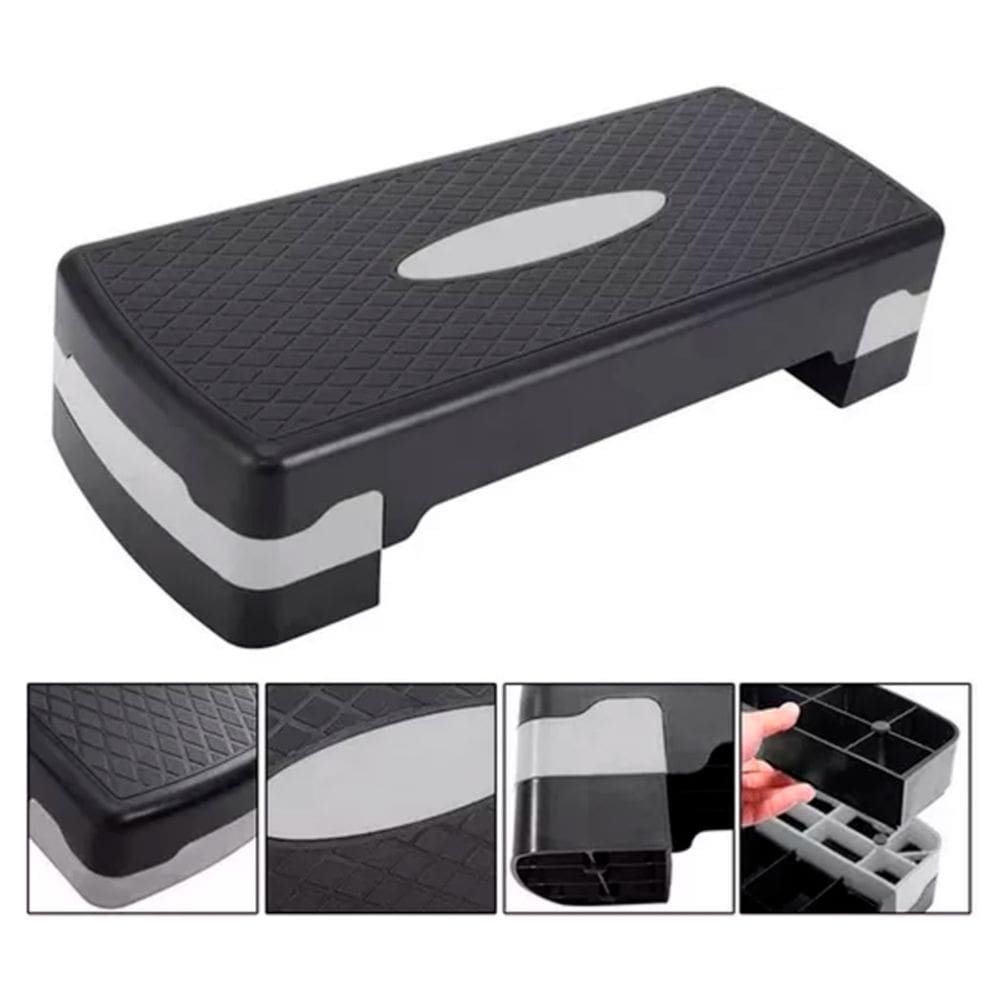 Step Aerobic Fitness Pilates 2 níveis Antiderrapante Crusec