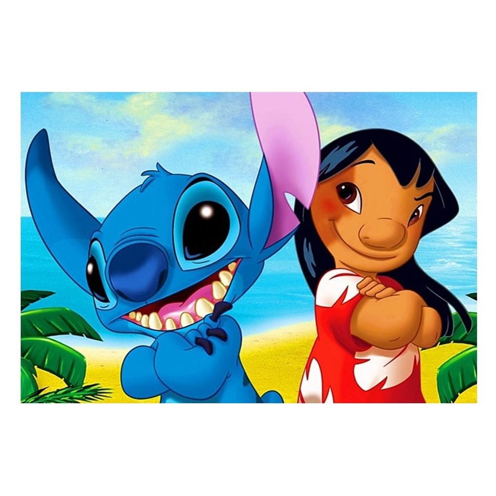 Kit de pintura de diamantes Lilo And Stitch com padrão de símbolos 30x40