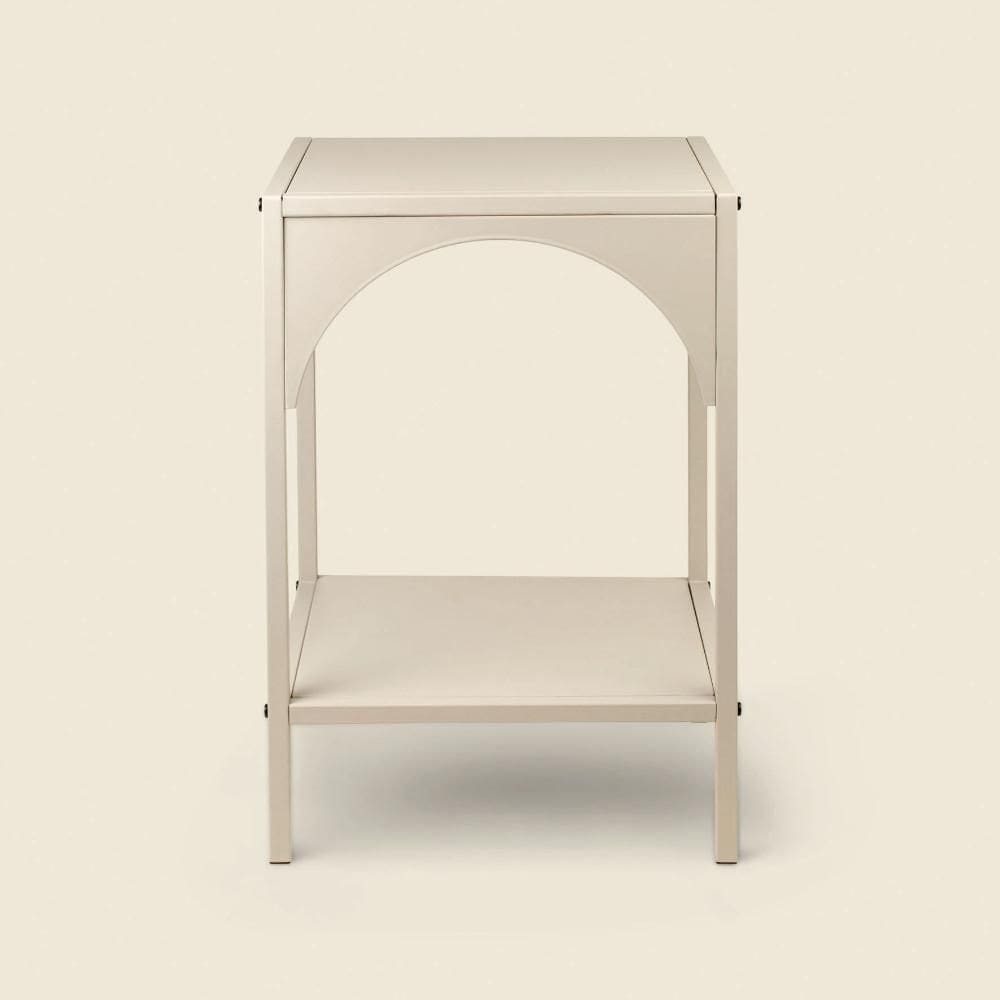 Mesa Lateral Arcos Metal Bege - A\CASA