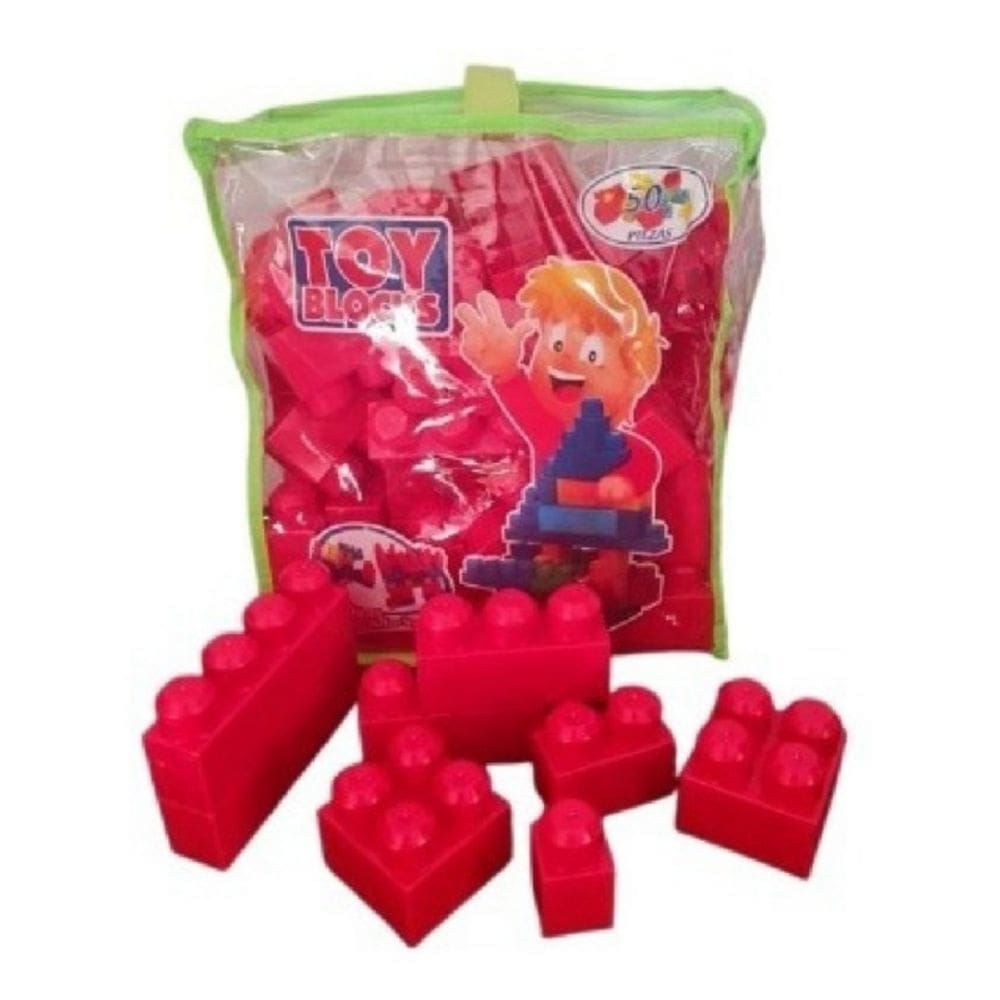Blocos armáveis Mega Blocks Chilean Fab 50 peças - vermelhos