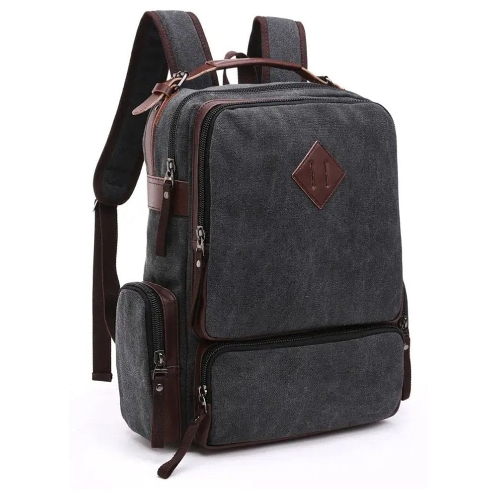 Mochila Illinois Canvas de grande capacidade para notebook de 15 polegadas