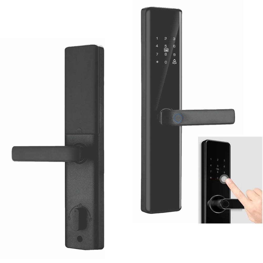 Fechadura Eletronica Digital App Biometria Wifi Cartao Chave Segurança Residencial Smartphone Celular Aviso Sonoro