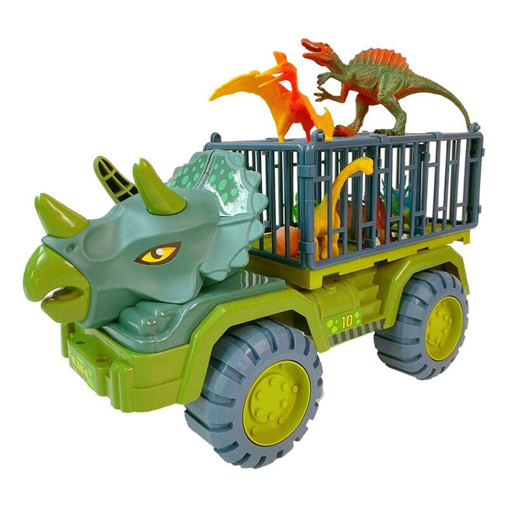 Transporte por caminhão com dinossauros para crianças Triceratops