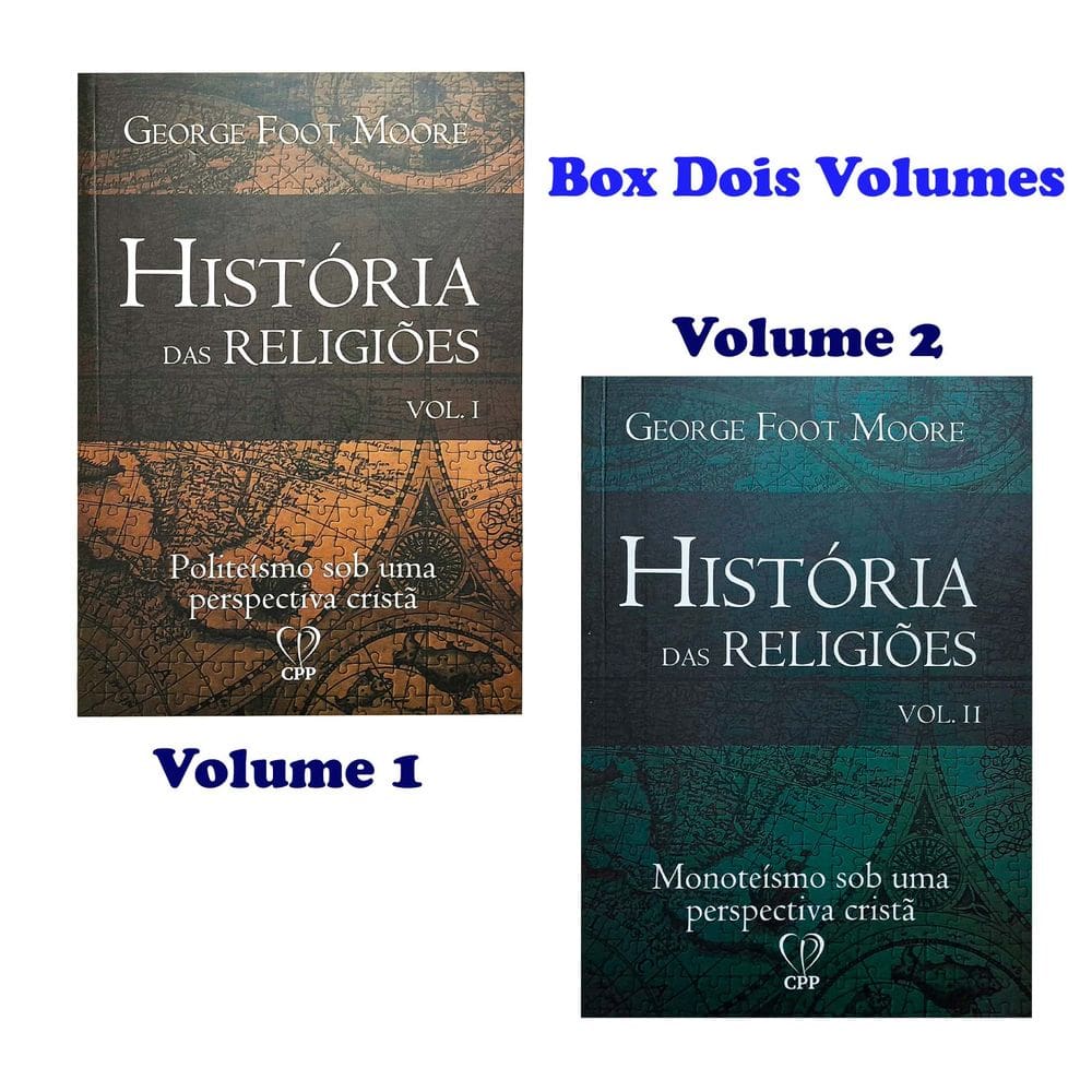 Box com Livros História das Religiões 2 Volumes George. F. Moore