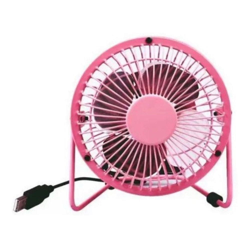 Mini Ventilador Rosa Mesa Potente E Ultra Silencioso