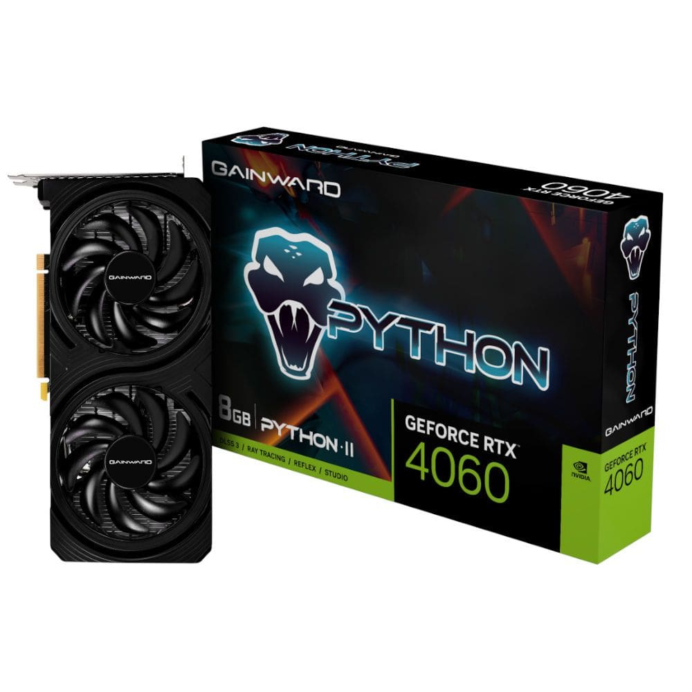 Placa De Video Gainward GeForce RTX 4060 Python II, 8GB, GDDR6, 128-bit