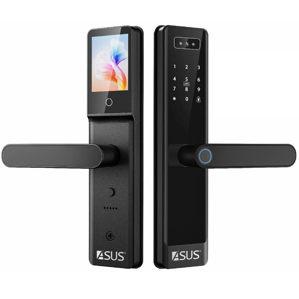 Fechadura Digital Eletronica Biometria Reconhecimento Facial Wifi App Senha Cartao Chave Bateria Recarregavel Celular Condominio Residencial Segurança