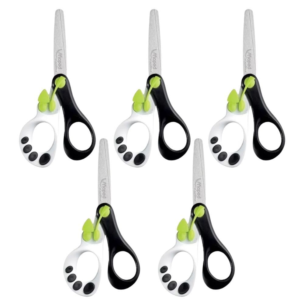 Kit 05 Tesoura Escolar 13cm Koopy Panda - Maped | Papelaria | Material Escolar | Infantil | Corte |