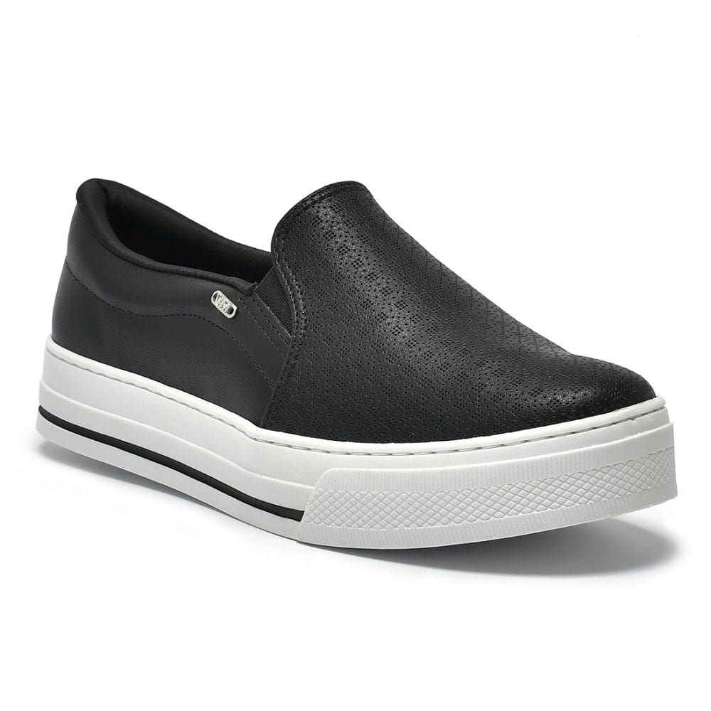 Tenis Slip On Casual Via Marte 027-027-02 Feminina - Preto