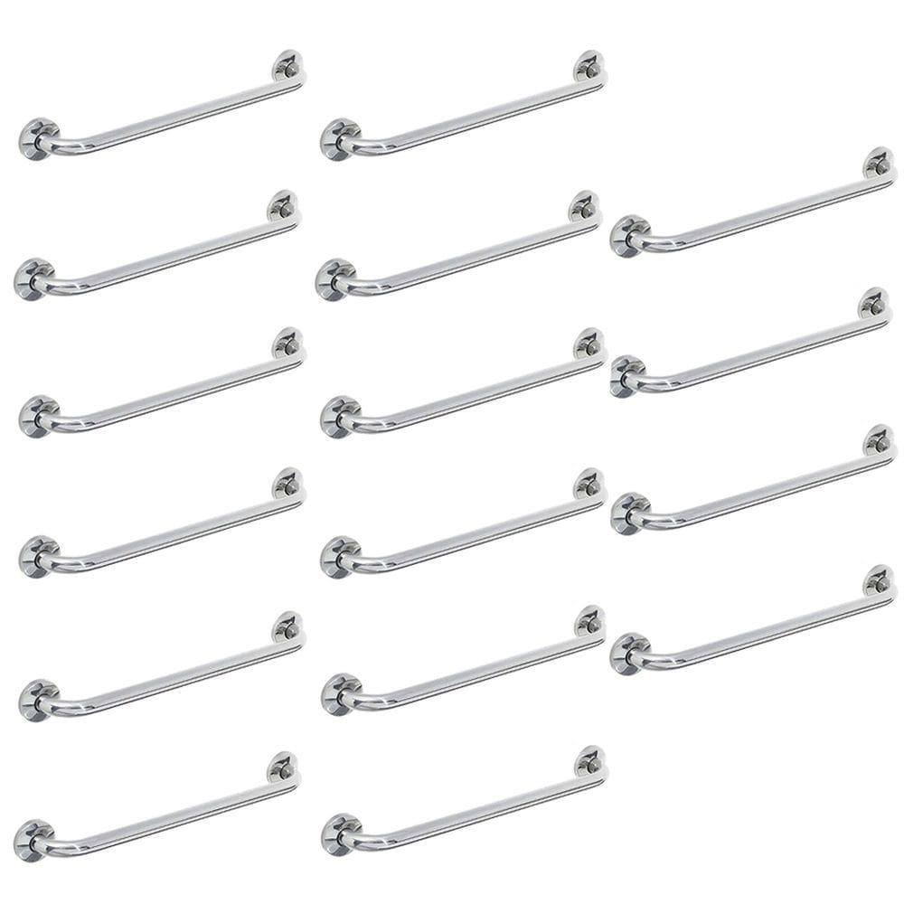 Barra Alça de Apoio 80cm Inox Kit 16 Uni Idoso Cadeirante Suporte Deficiente Corrimao Banheiro Box Corrimao
