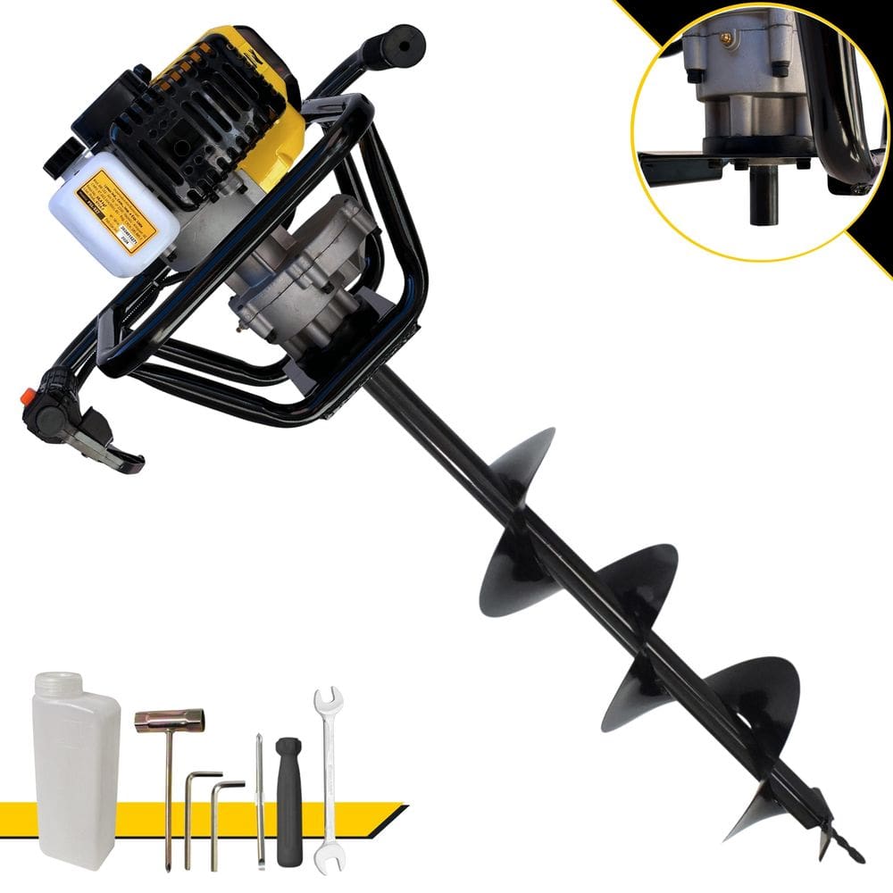 Perfurador Lynus PSL517 À Gasolina 2T 52cc 9.000rpm 1,8HP de Potência Com Broca 80x20cm Para Mourões e Reflorestamento