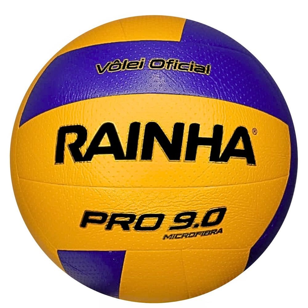 Bola Volei Rainha Oficial Pro 9.0 - Amarelo/Azul