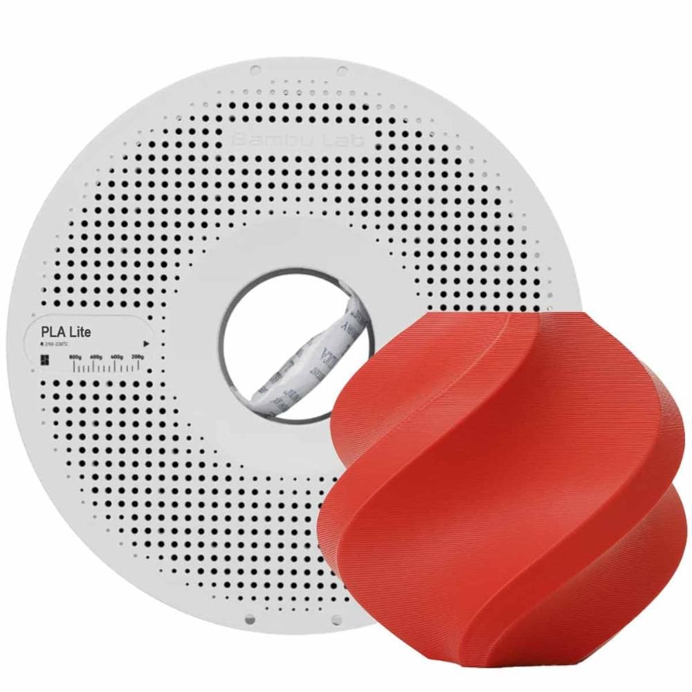 Filamento PLA Lite Bambu Lab para Impressora 3D Vermelho 1 Kg