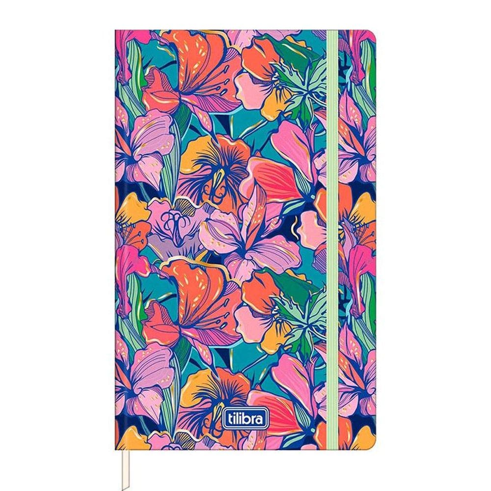 Caderno sem Pauta Fitto Trend Sketchbook Costurado 80 Folhas Floral - Tilibra