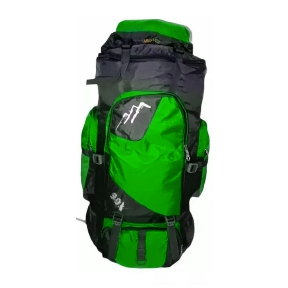 Mochila de viagem de 90 litros impermeável poliéster verde
