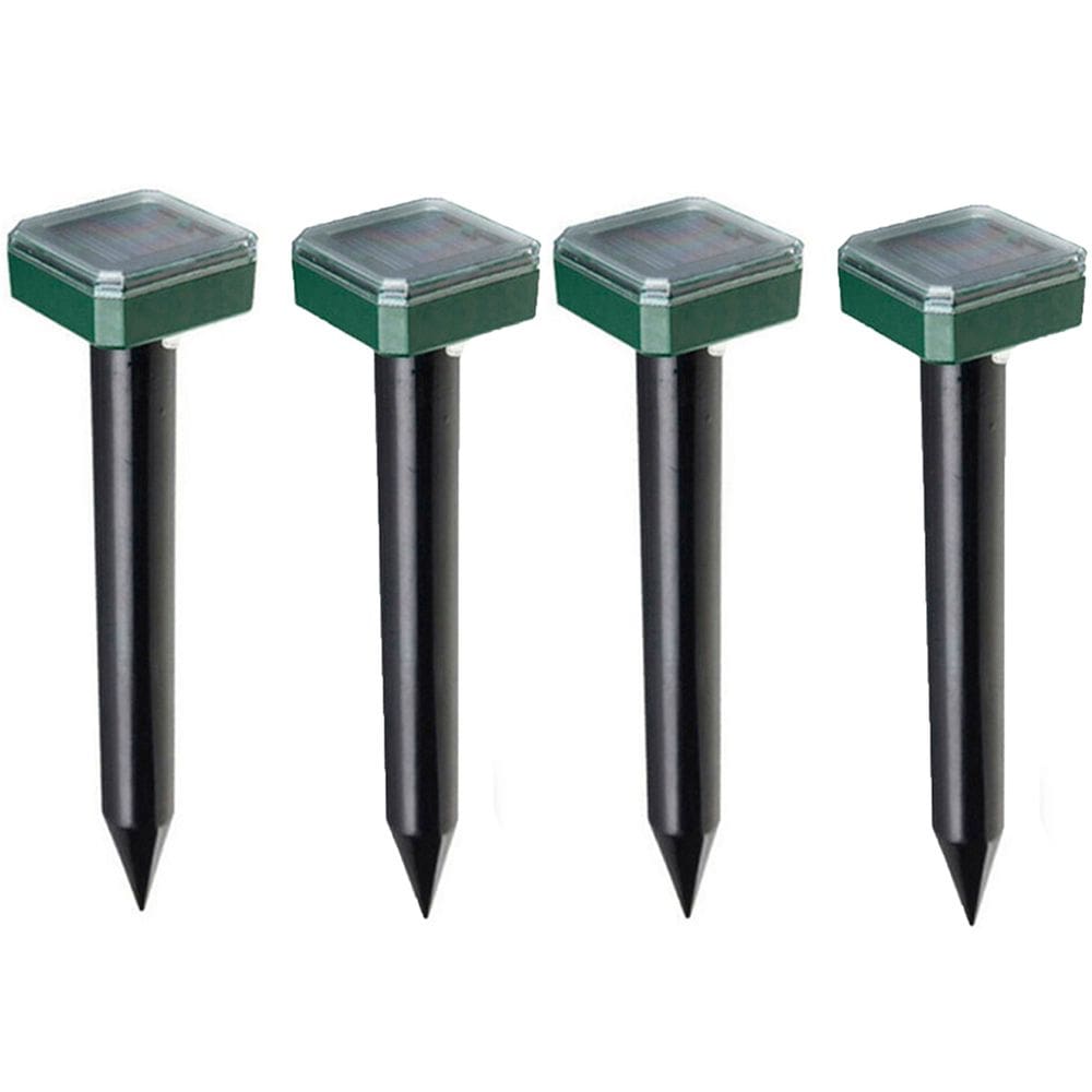 Repelente Solar Ultrassonico Kit 4 Uni  Anti Inseto Escorpiao Cobra Rato Cobras Roedores Jardim Quintal