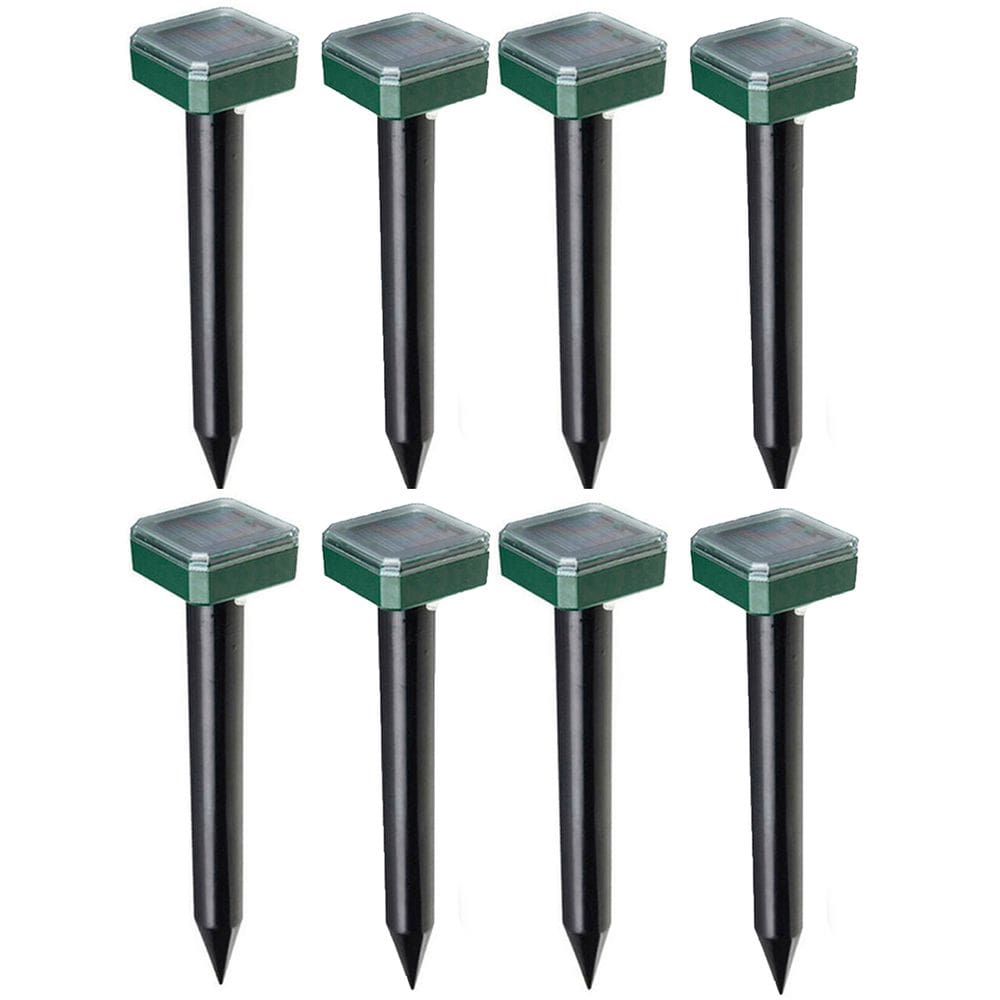 Repelente Solar Kit 8 Uni Ultrassonico Espanta Inseto Escorpiao Cobra Rato Cobras Roedores Peste Jardim Quintal