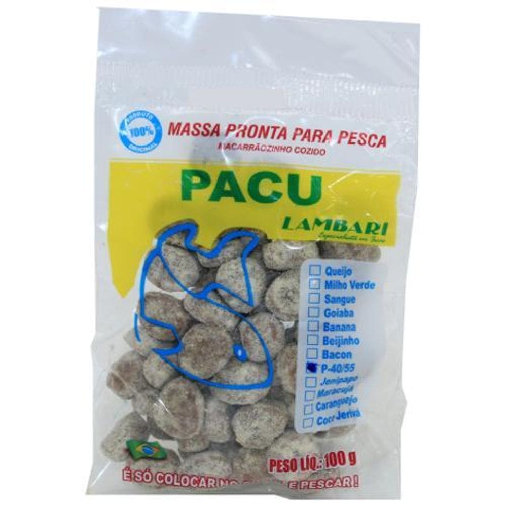 Massa Pesca Pronta Sabor P40/55 Para Pacu Pesqueiro Rio Lago