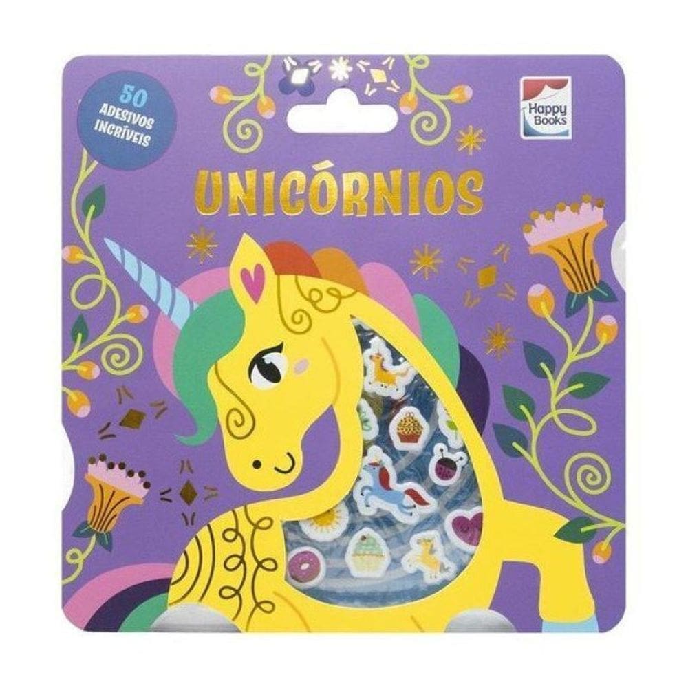 Livro Com Adesivos Fofinhos: Unicórnios
