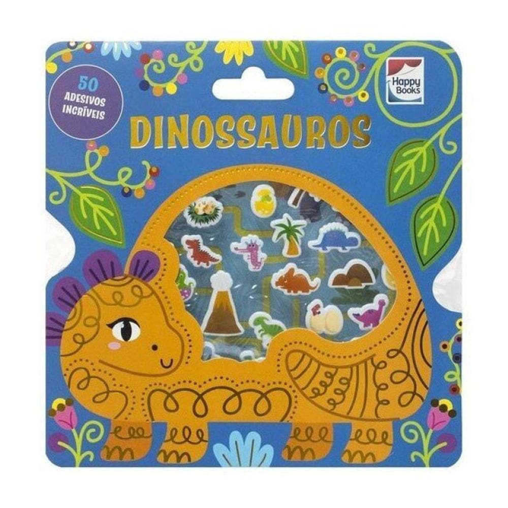 Livro Com Adesivos Fofinhos: Dinossauros