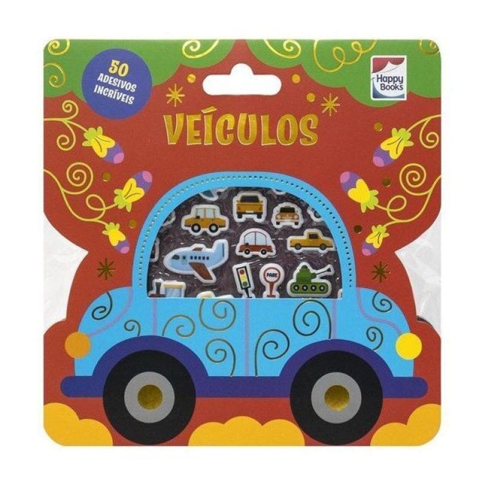 Livro Com Adesivos Fofinhos: Veículos