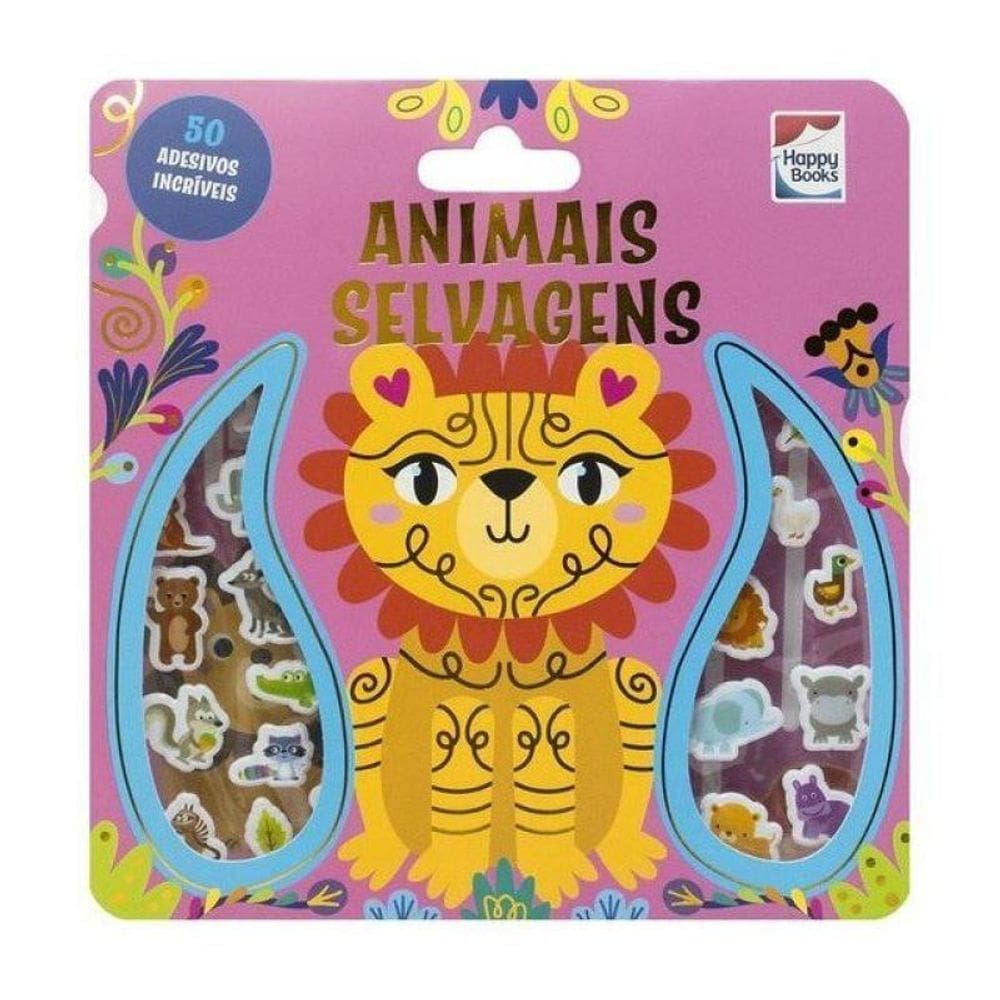 Livro Com Adesivos Fofinhos: Animais Selvagens
