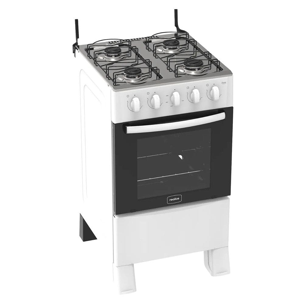 Fogão Realce 4 Bocas Ares Manual Mesa de Inox Forno 50 Litros