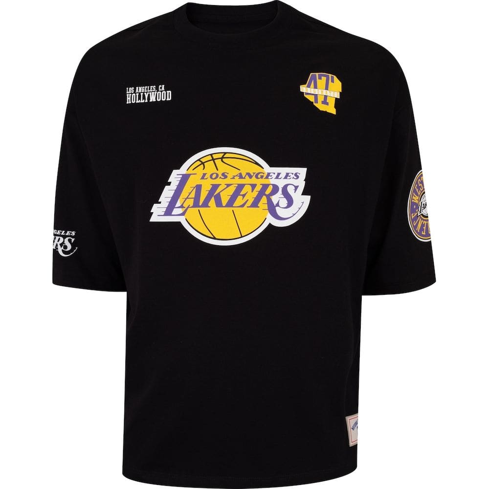 Camiseta Nba Masculina Lakers Pennant Oversize