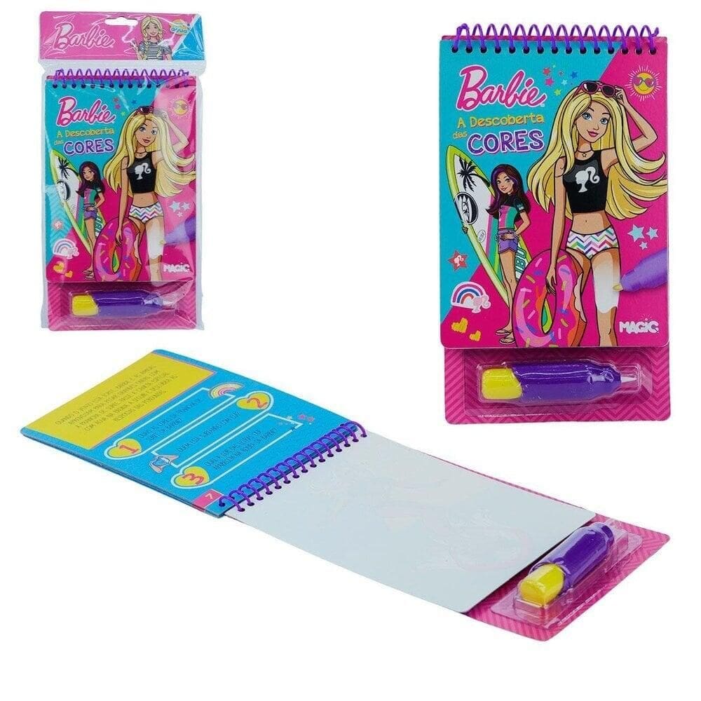 Livro de Colorir Aqua Book Barbie com Pincel - Tudo em Caixa