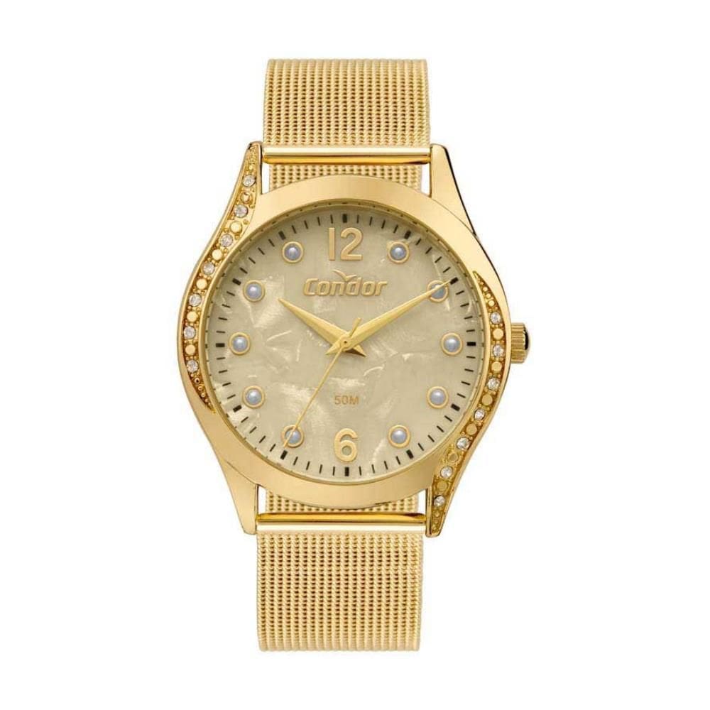 Relógio Condor Feminino Ref: Co2035nsu/4x Casual Mesh Dourado