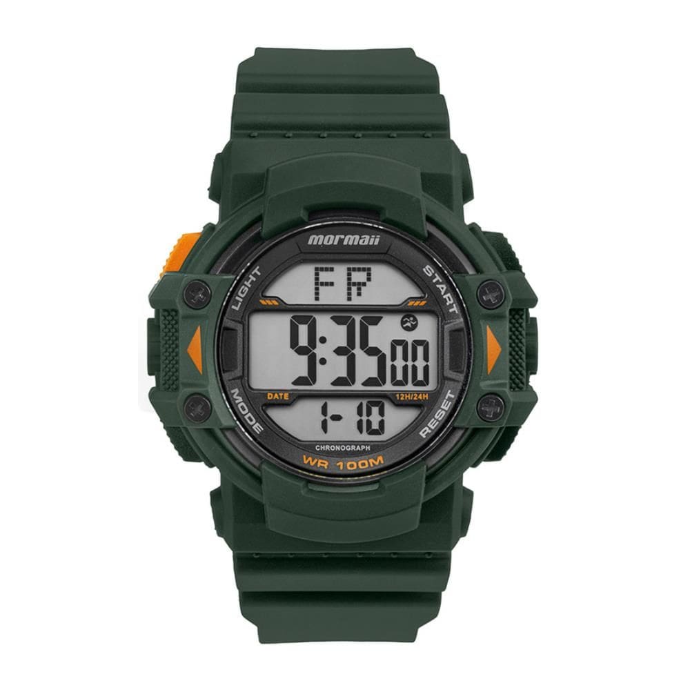 Relógio Mormaii Masculino Ref: Mo230200v/8v Esportivo Digital Verde