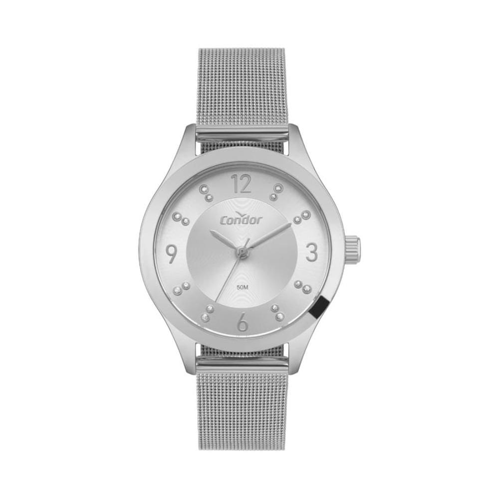 Relógio Condor Feminino Ref: Co2035nqs/4k Casual Mesh Prateado