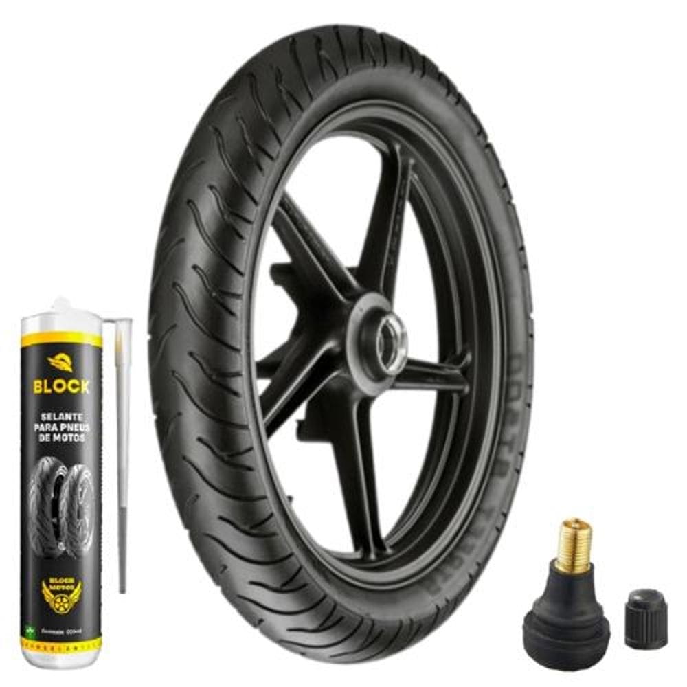 Pneu Cb 300R 110/70-17 St500 Vipal + Bico Tr412 + Selante