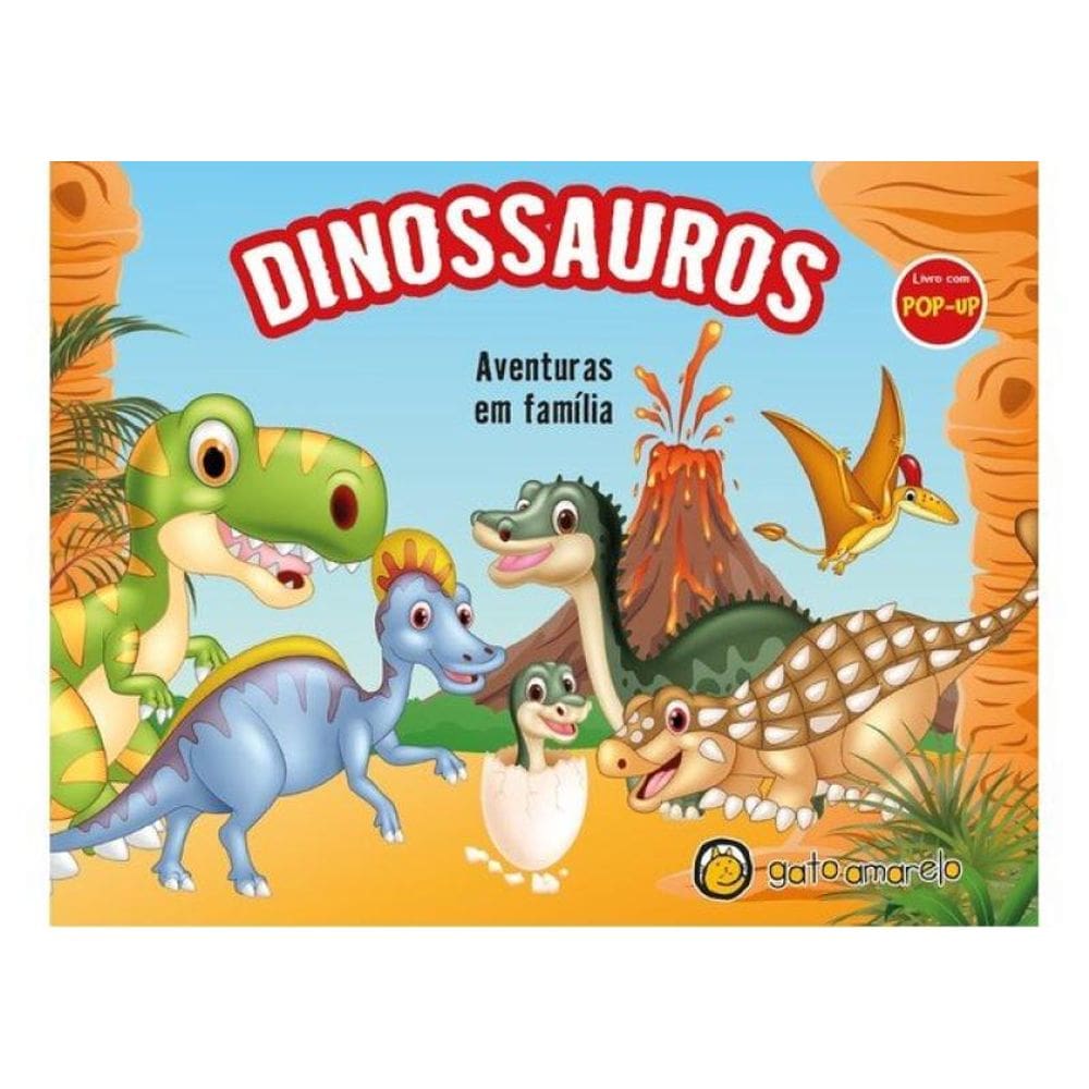 Livro Com Pop-Up - Dinossauros - Aventura Em Família