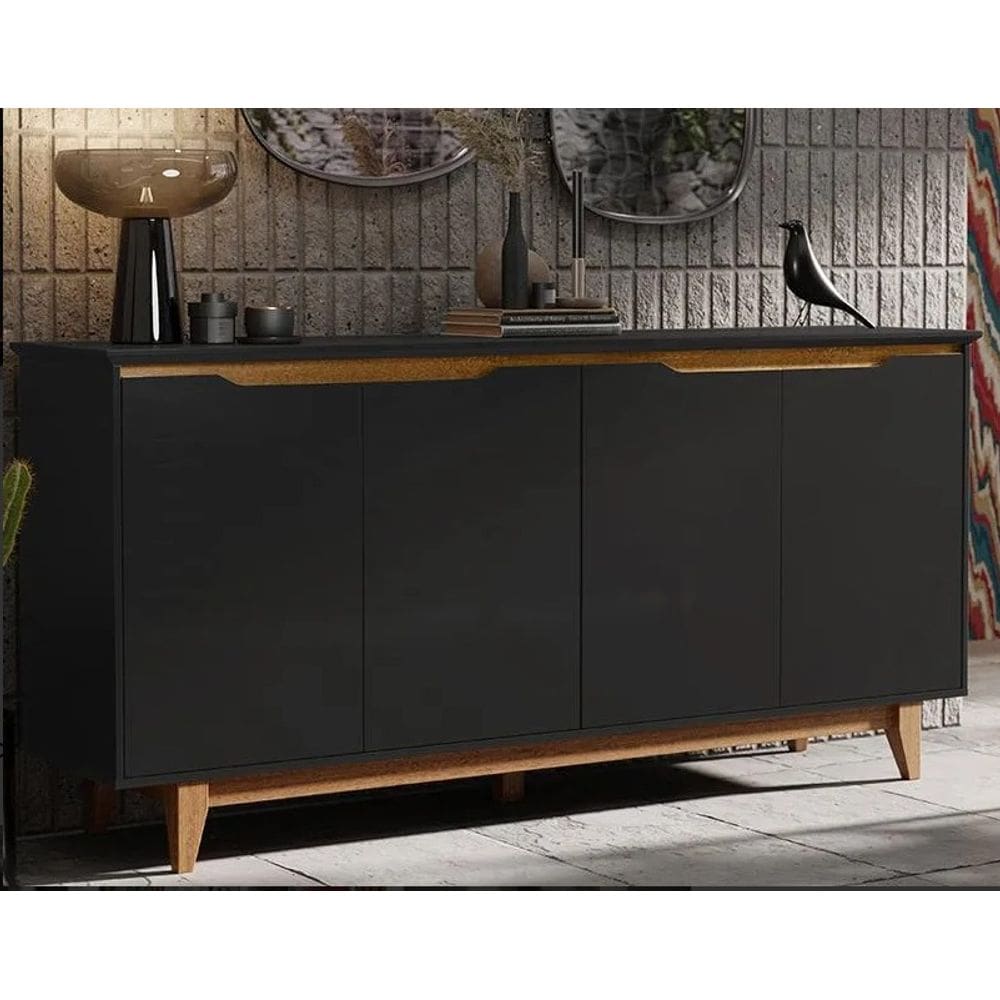 Buffet 4 Portas Flow Preto