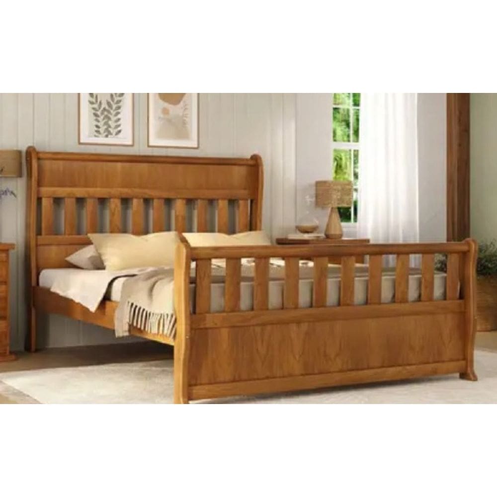 Cama Casal Madeira Maciça - Nathália