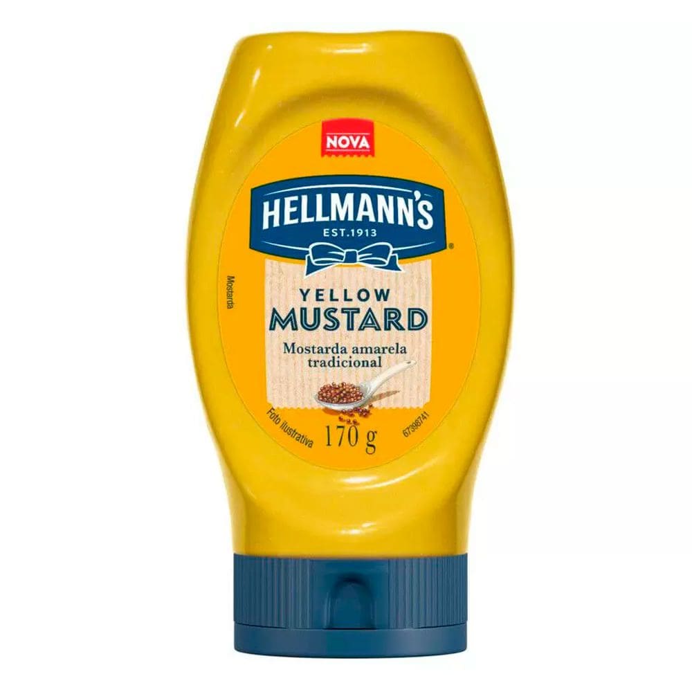 Mostarda Amarela Tradicional Hellmann`s Squeeze 170g