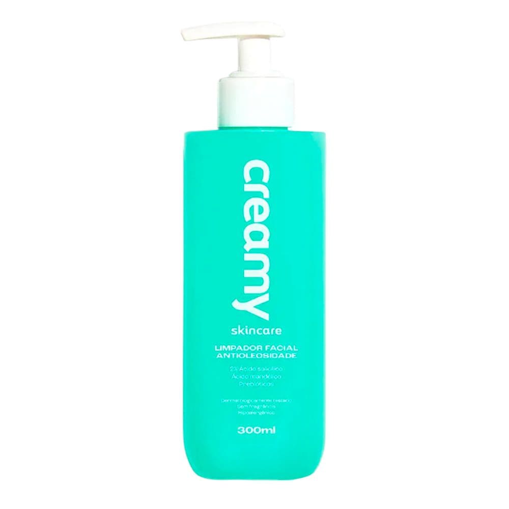 Creamy Limpador Facial Antioleosidade - Gel de Limpeza Facial 300ml