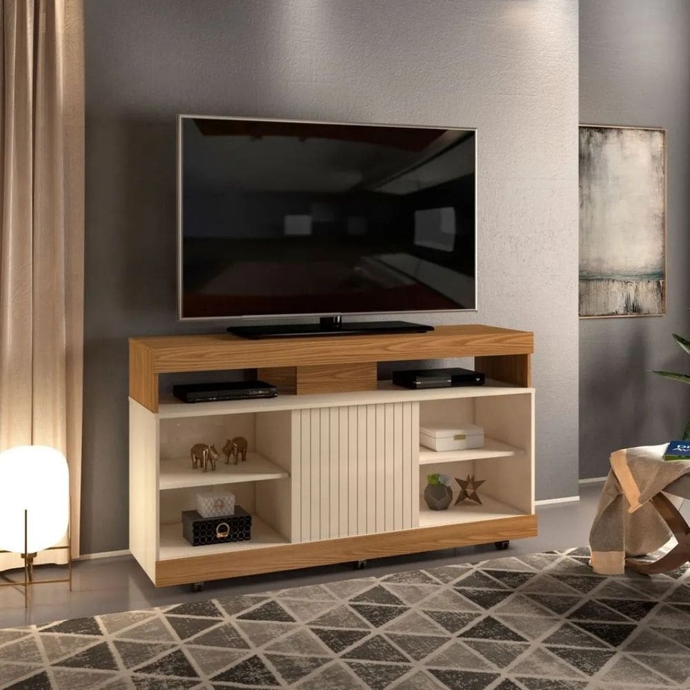 Rack DILI FREIJO/OFF WHITE para TV 50°