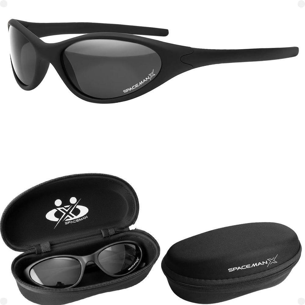 Oculos Preto Ciclismo Esportivo Bike Uv400 Protecao + Case autêntico Vilão Acetato Qualidade Premium