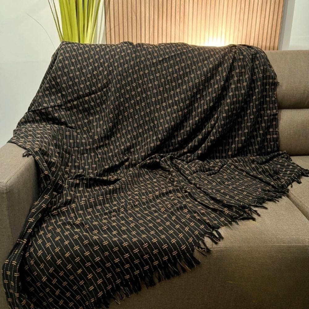 Manta Para Sofá Grande De 2 E 3 Lugares 2,50x1,80 Gigante Capa Protetor De Sofa E Cama  Preto C-carame