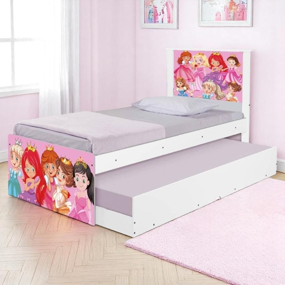 Bi Cama Juvenil Zap com Cabeceira Princesinhas