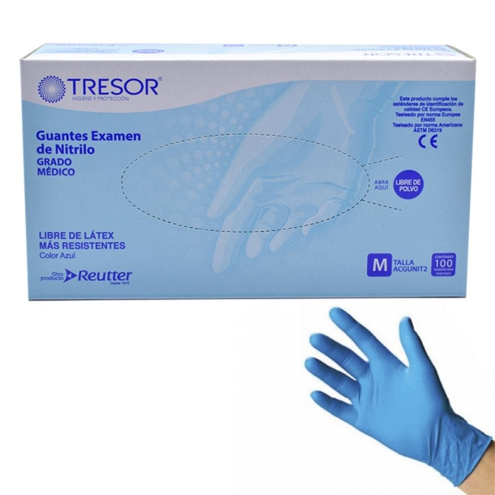 Luvas descartáveis de nitrilo Celeste Tresor tamanho M x100