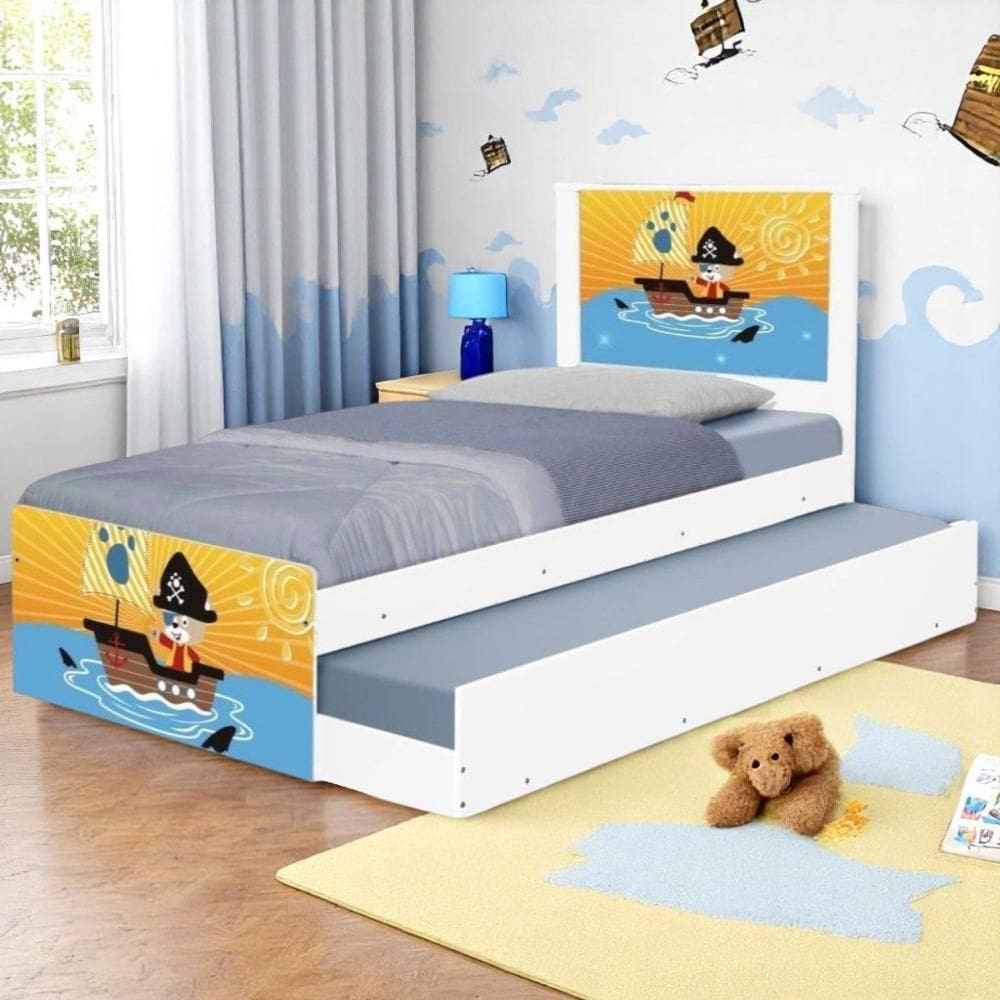 Bi Cama Juvenil Zap com Cabeceira Pirata