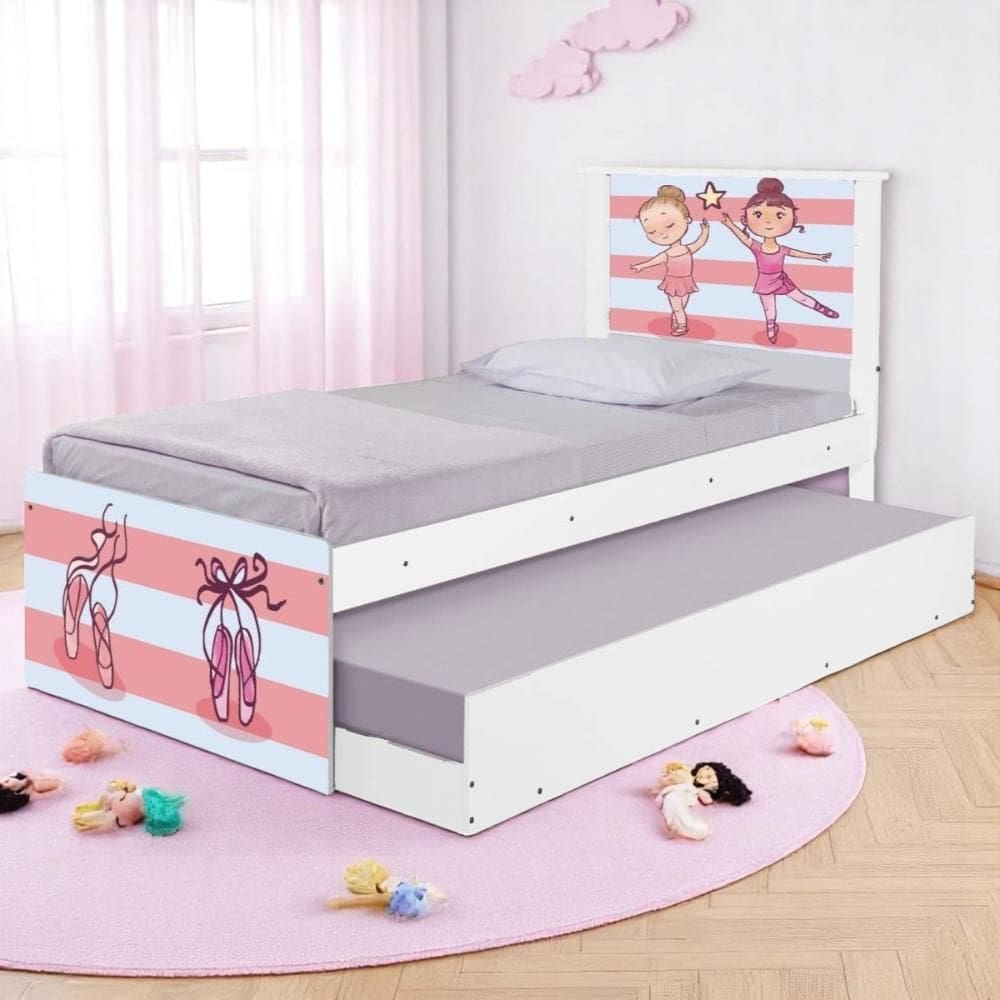 Bi Cama Juvenil Zap com Cabeceira Bailarinas