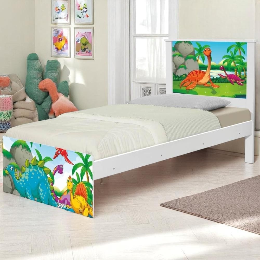 Cama Juvenil Zap Terra dos Dinossauros com Colchão